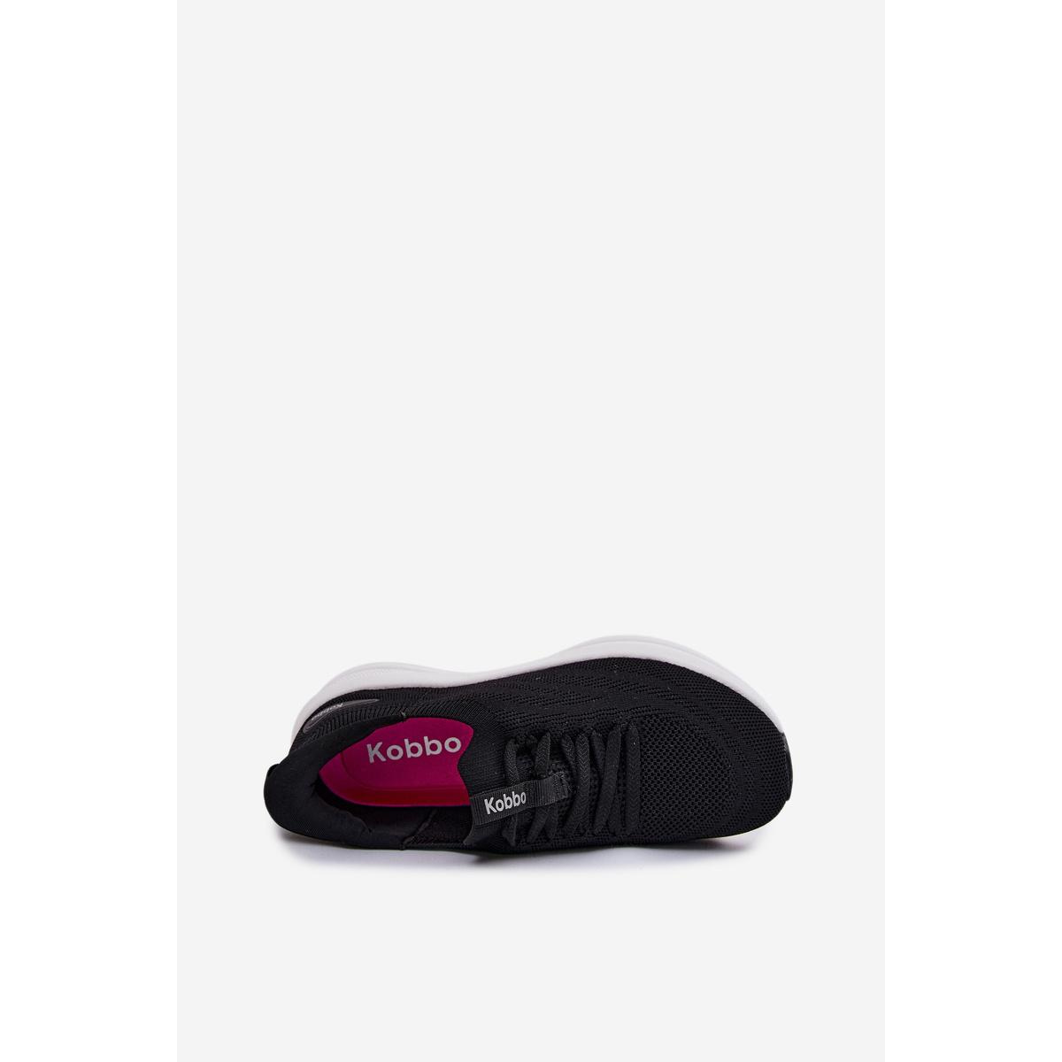 Materiálové Športové Topánky Dámske Slip-On Kobbo 102425 Čierne - Čierna