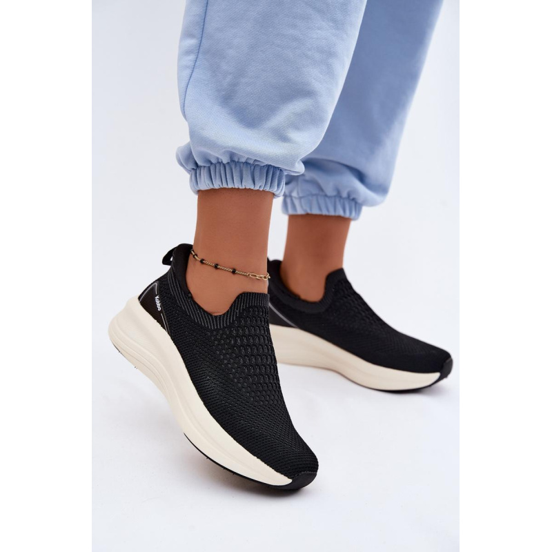 Dámske Slip-On Tenisky Materiál Kobbo 102424 Čierne - Čierna