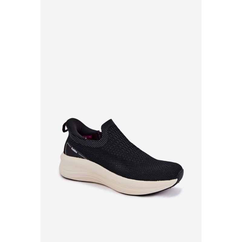 Dámske Slip-On Tenisky Materiál Kobbo 102424 Čierne - Čierna