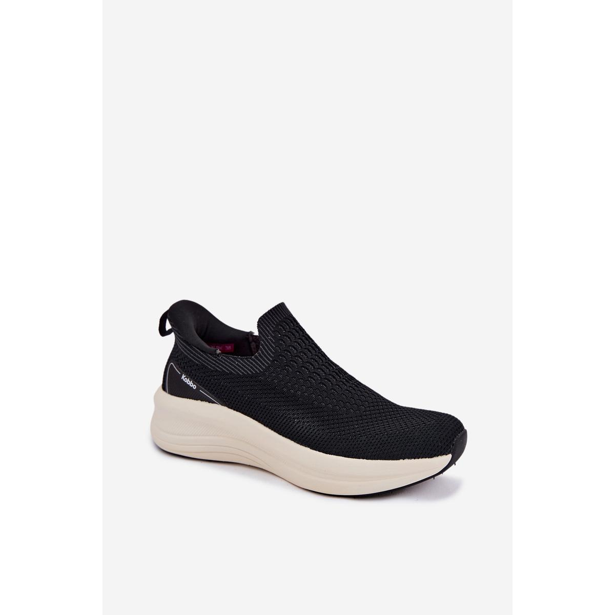 Dámske Slip-On Tenisky Materiál Kobbo 102424 Čierne - Čierna