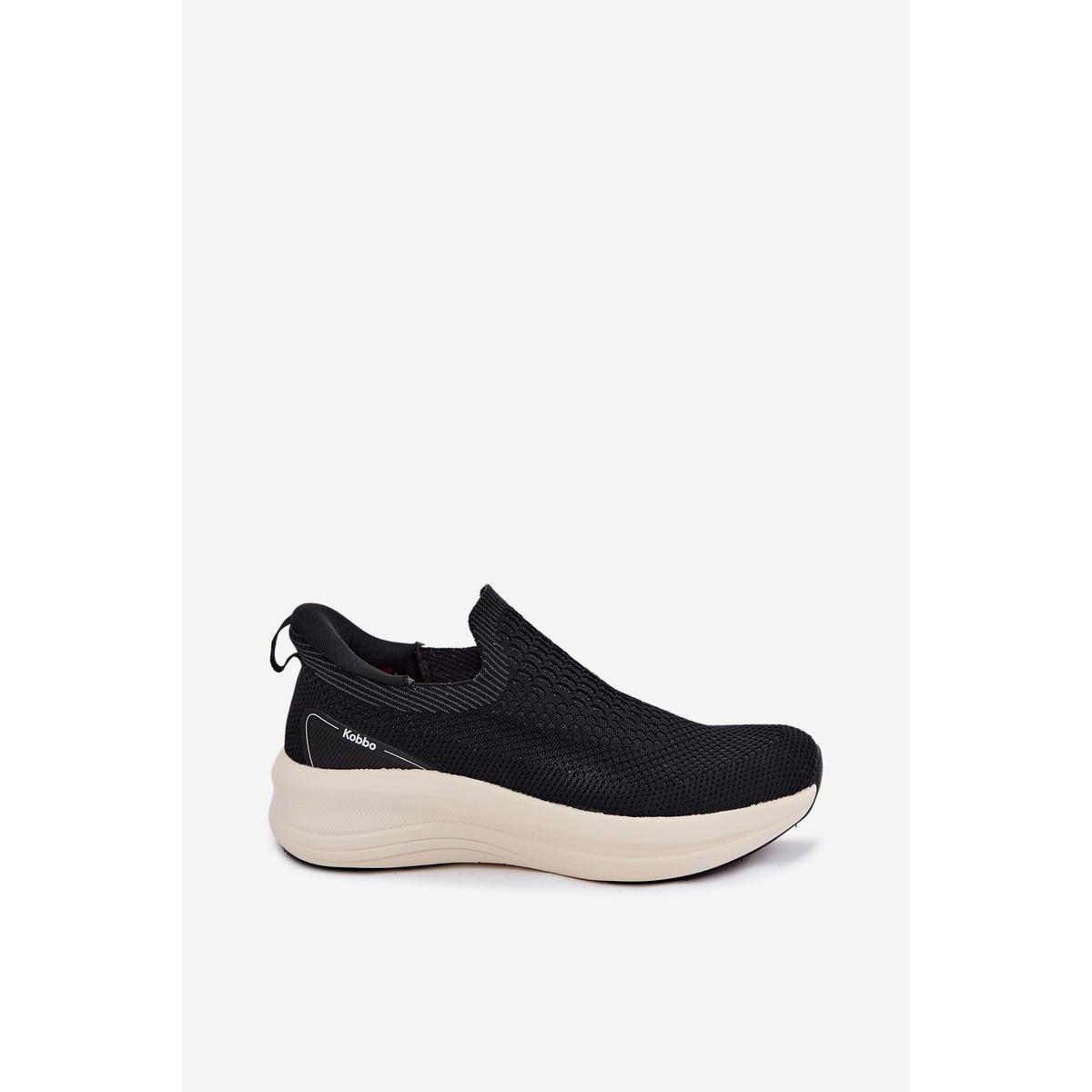 Dámske Slip-On Tenisky Materiál Kobbo 102424 Čierne - Čierna