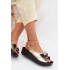 Kožené dámske sandále s ozdobou S.Barski KV61-6045 Zlaté - Zlatá