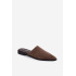 Kožené semišové dámske muly ploché D&A JC61-1004 khaki