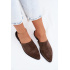 Kožené semišové dámske muly ploché D&A JC61-1004 khaki