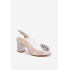 Priehľadné Sandále na Opätku S Krištáľmi D&A MR61-9013 Strieborné - Srebrny