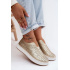 Otvorené Slip-on Platformové Topánky Zlaté Glamma - Zlatá