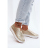 Otvorené Slip-on Platformové Topánky Zlaté Glamma - Zlatá