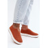 Otváracie slip-on na platforme Oranžové Glamma - Odtiene oranžovej