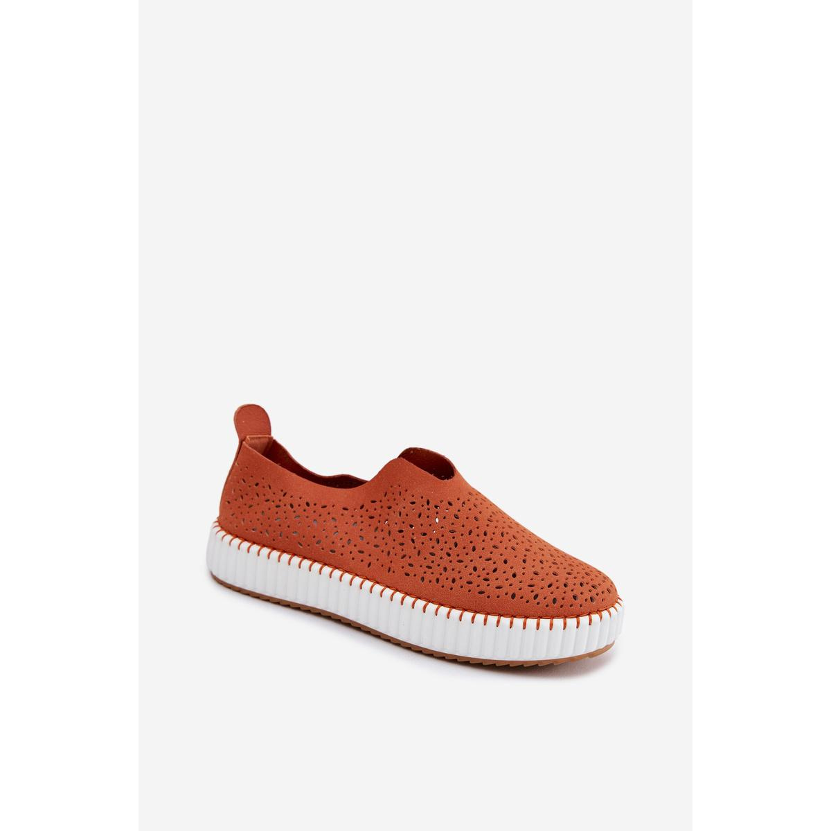 Otváracie slip-on na platforme Oranžové Glamma - Odtiene oranžovej