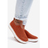 Otváracie slip-on na platforme Oranžové Glamma - Odtiene oranžovej