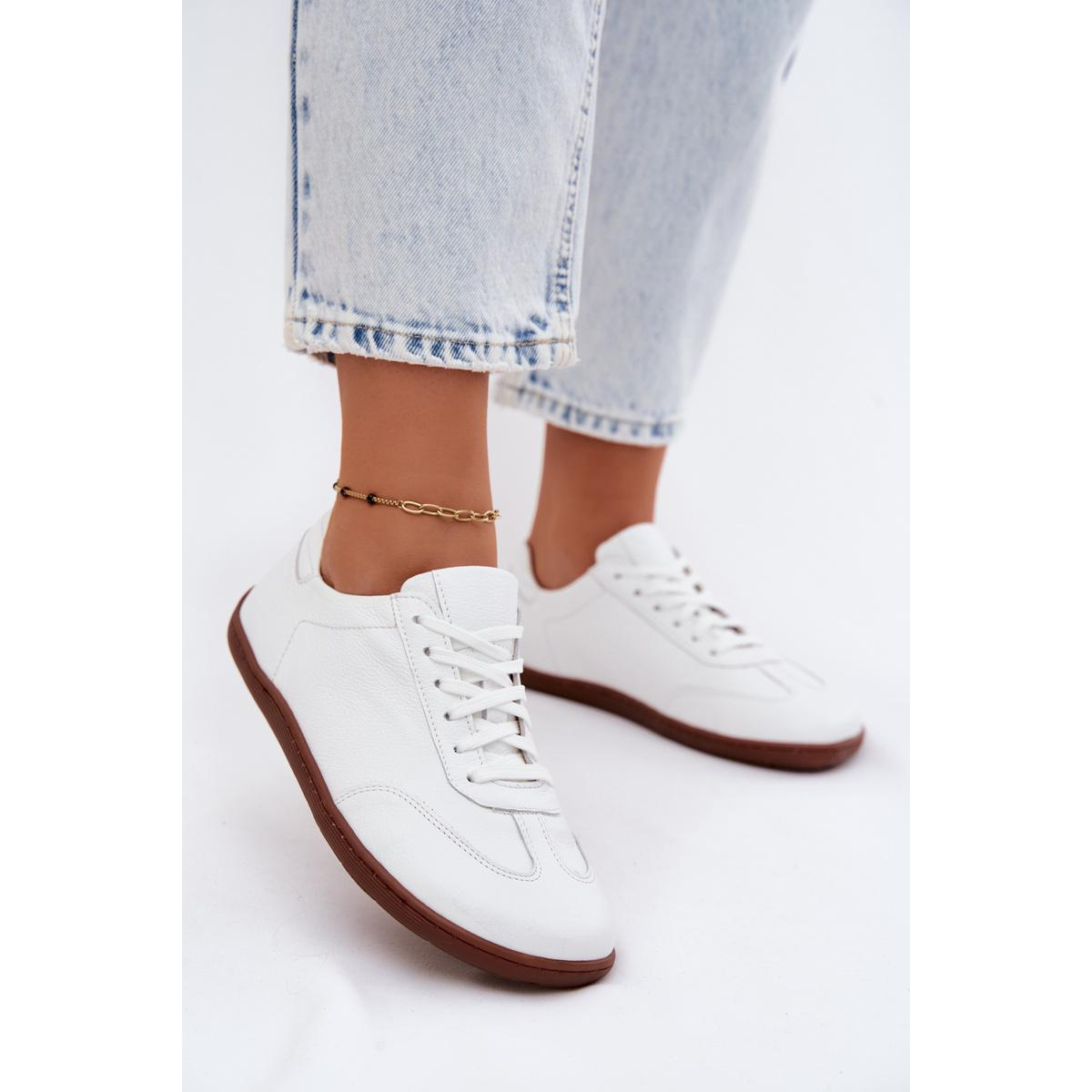 Kožené Dámske Tenisky Barefoot Zazoo N1243 Biele