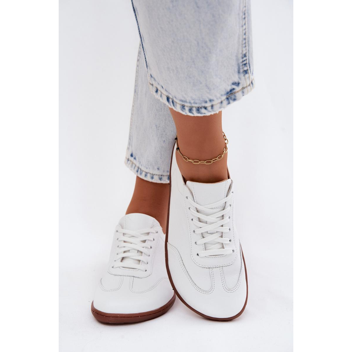 Kožené Dámske Tenisky Barefoot Zazoo N1243 Biele
