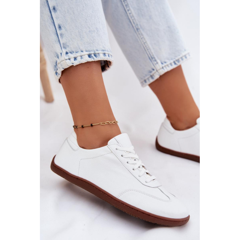 Kožené Dámske Tenisky Barefoot Zazoo N1243 Biele