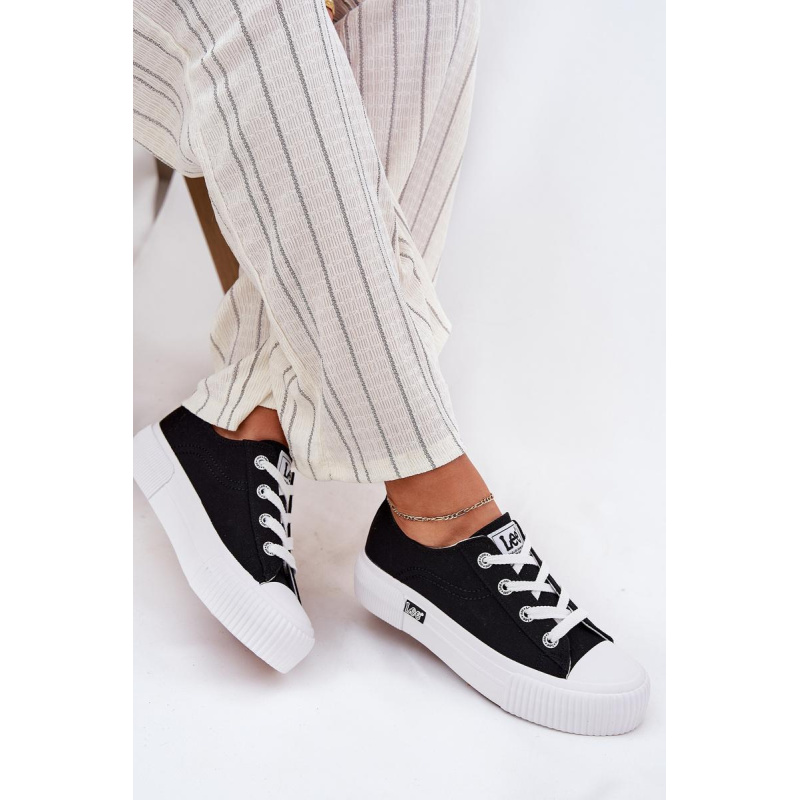 Dámske tenisky na platforme LEE ISLA C WOMEN LOW 50261002.25Y Čierne - Čierna