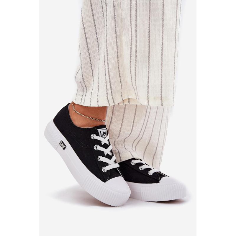 Dámske tenisky na platforme LEE ISLA C WOMEN LOW 50261002.25Y Čierne - Čierna