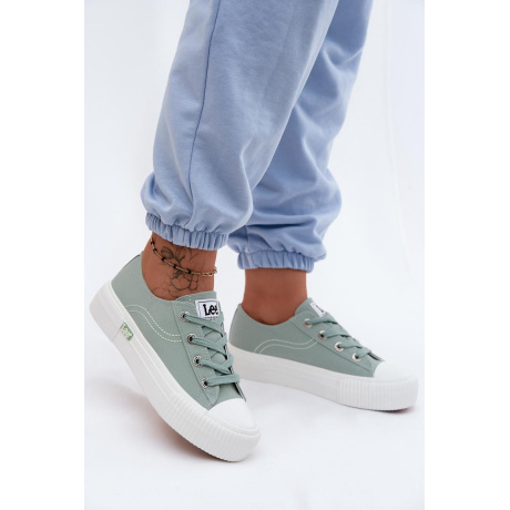 Dámske tenisky na platforme LEE ISLA C WOMEN LOW 50261002.98K Mäta - Odtiene zelenej