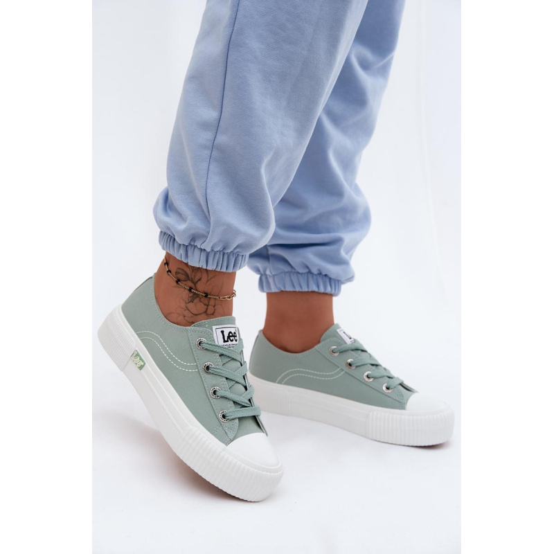 Dámske tenisky na platforme LEE ISLA C WOMEN LOW 50261002.98K Mäta - Odtiene zelenej