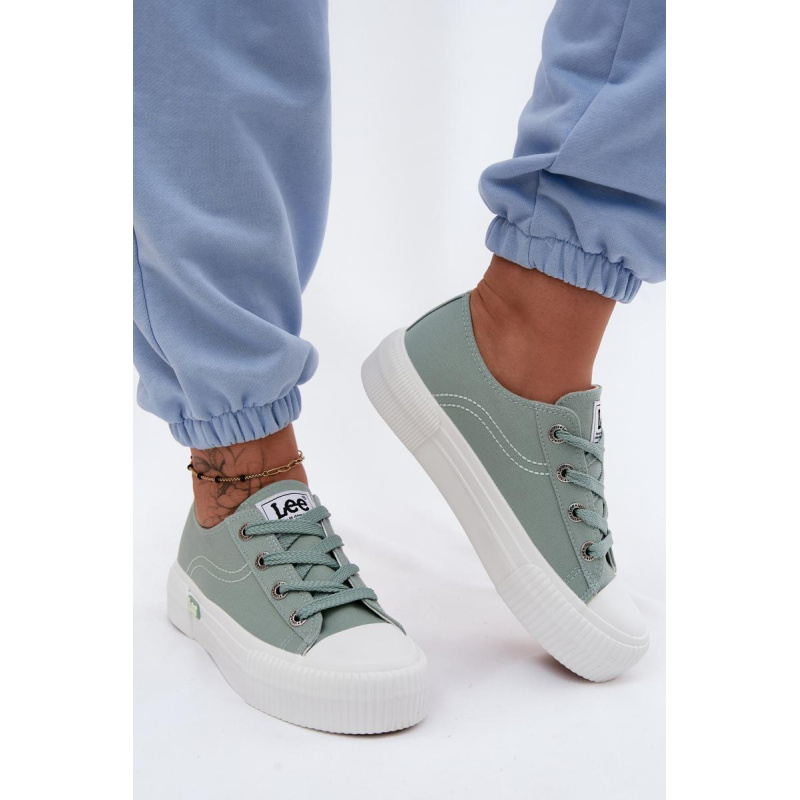 Dámske tenisky na platforme LEE ISLA C WOMEN LOW 50261002.98K Mäta - Odtiene zelenej