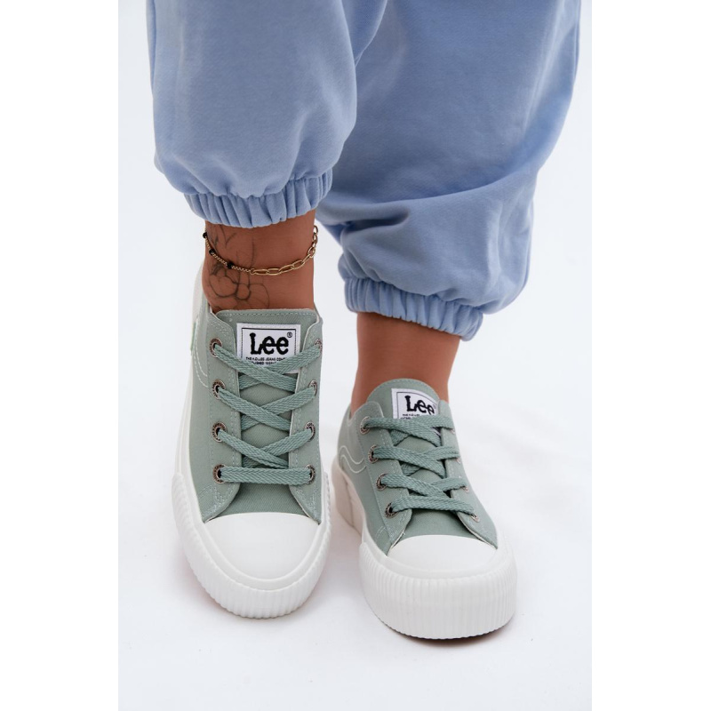 Dámske tenisky na platforme LEE ISLA C WOMEN LOW 50261002.98K Mäta - Odtiene zelenej