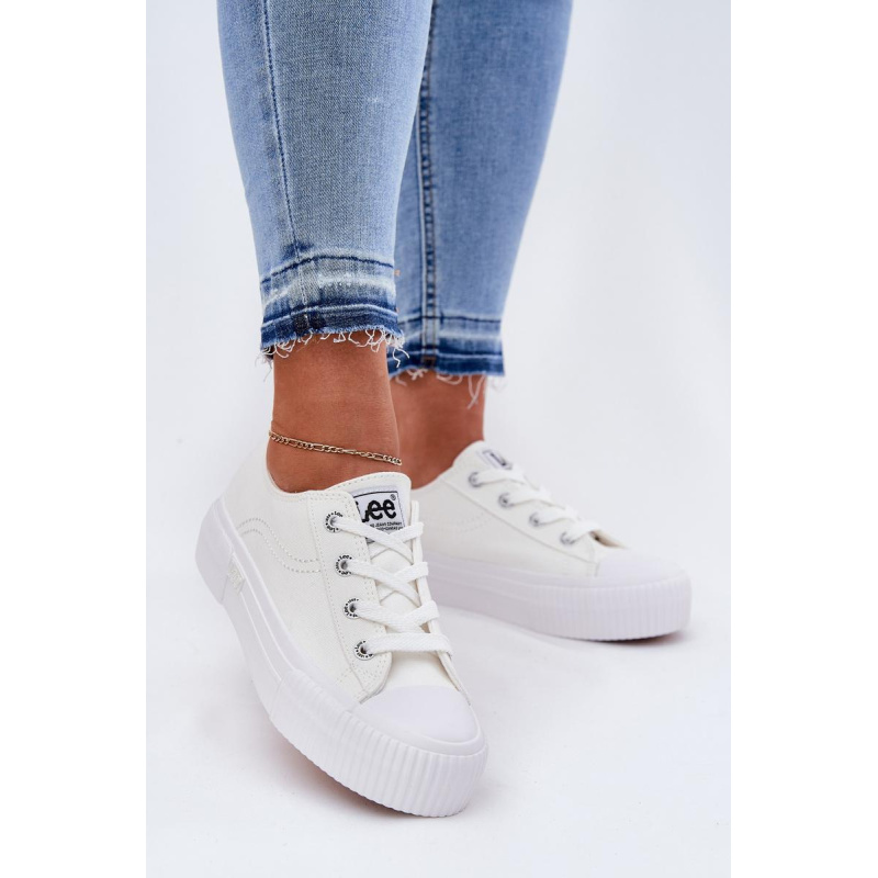Dámske platformové tenisky LEE ISLA C WOMEN LOW 50261002.1FG Biela - Biela