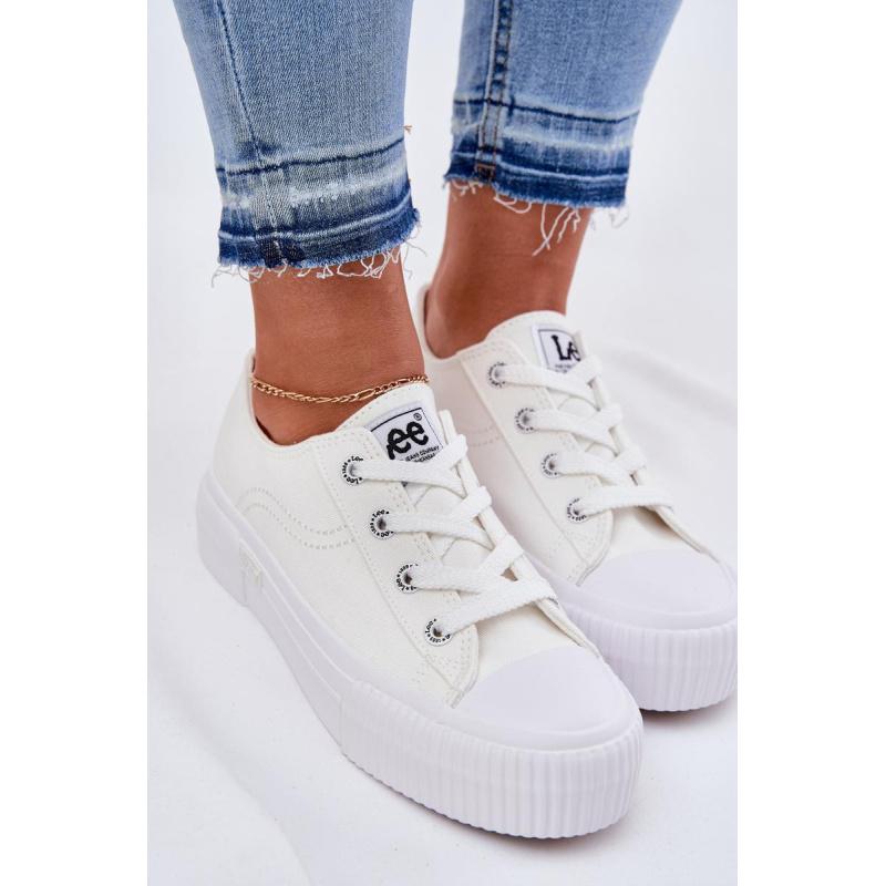 Dámske platformové tenisky LEE ISLA C WOMEN LOW 50261002.1FG Biela - Biela