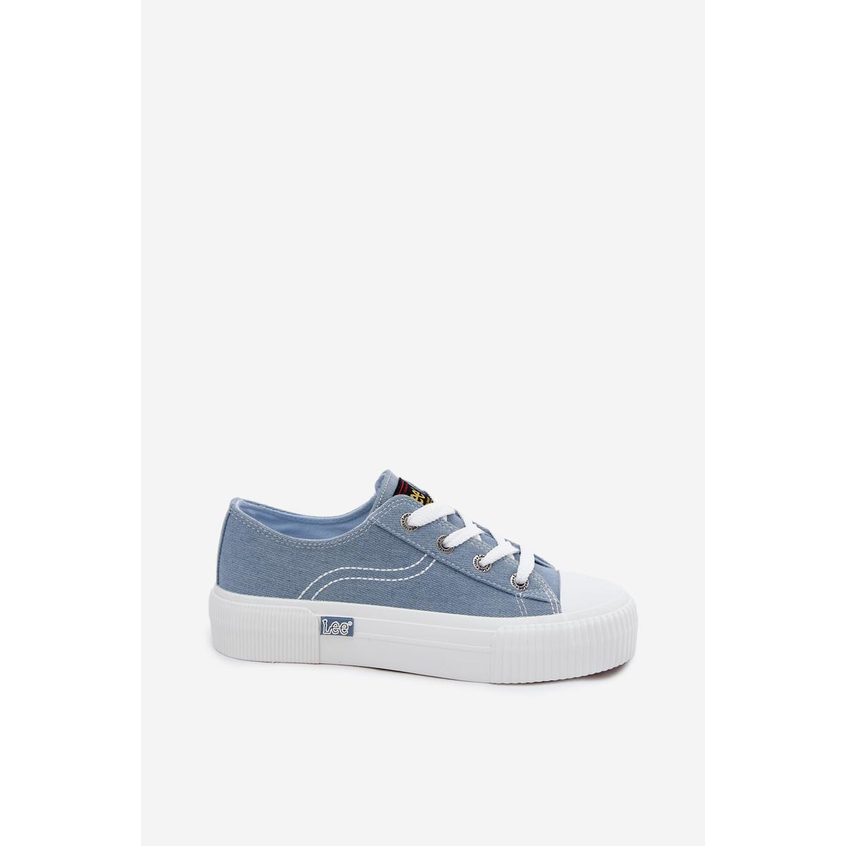 Dámske tenisky na platforme LEE ISLA C WOMEN LOW 50261002.21H džínové - Modrá