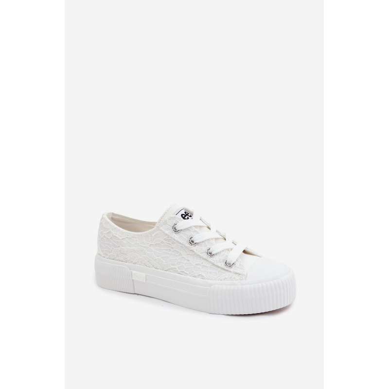 Dámske čipkované tenisky na platforme LEE ISLA LACE WOMEN LOW 50261003.1FG Biele