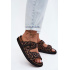 Dámske platformové šľapky s prackami D. Franklin DFSH407011 Leopard