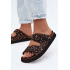 Dámske platformové šľapky s prackami D. Franklin DFSH407011 Leopard