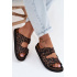 Dámske platformové šľapky s prackami D. Franklin DFSH407011 Leopard