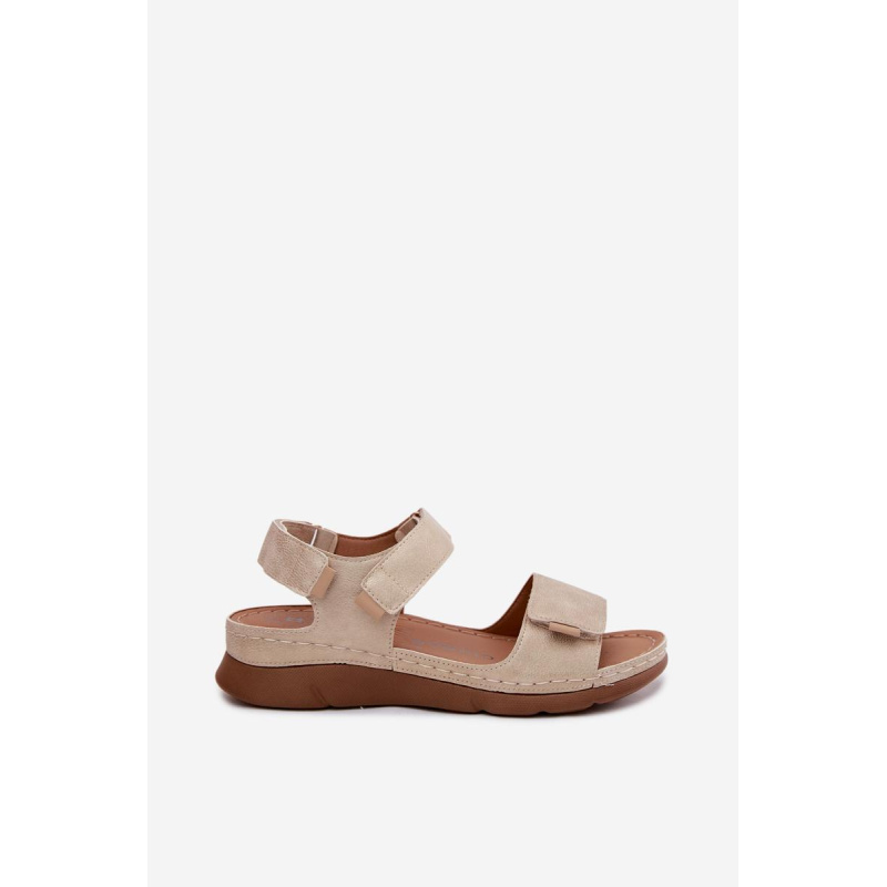 Dámske Platformové Sandále Zlato Linora - Zlatá