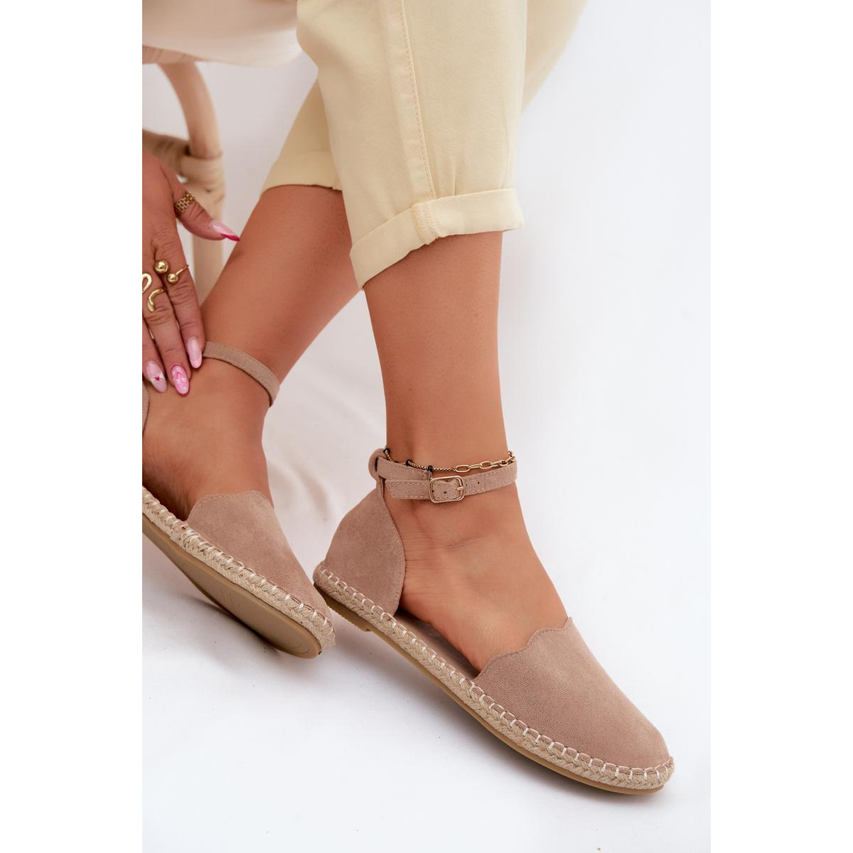 Dámske Espadrily Z Umelého Semišu Vinceza 23-34594 Béžové
