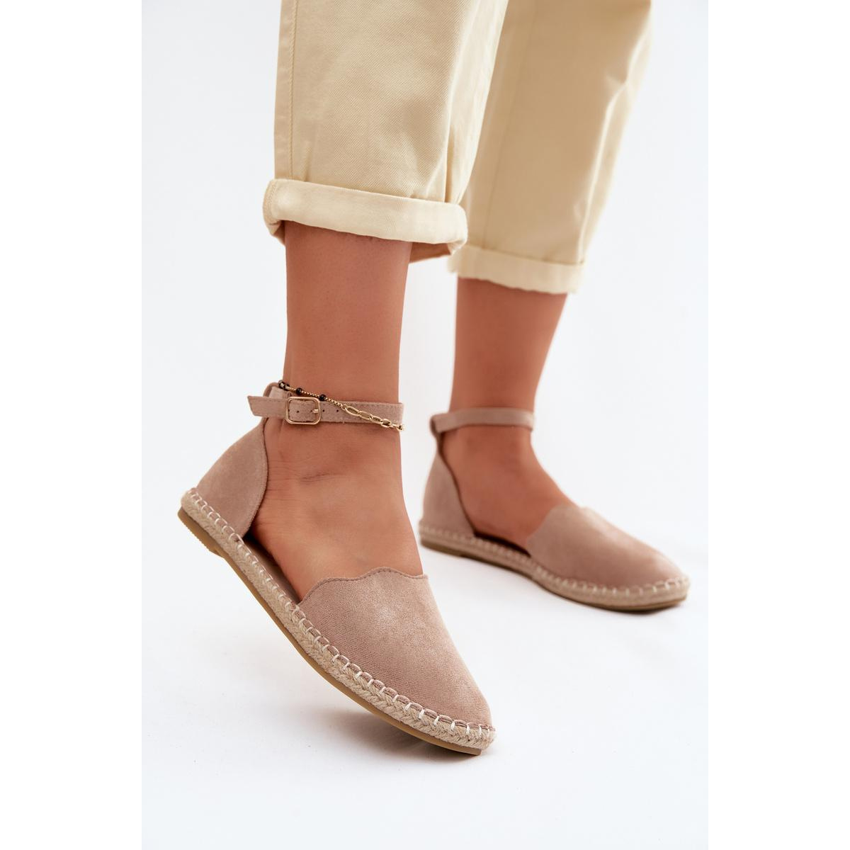 Dámske Espadrily Z Umelého Semišu Vinceza 23-34594 Béžové