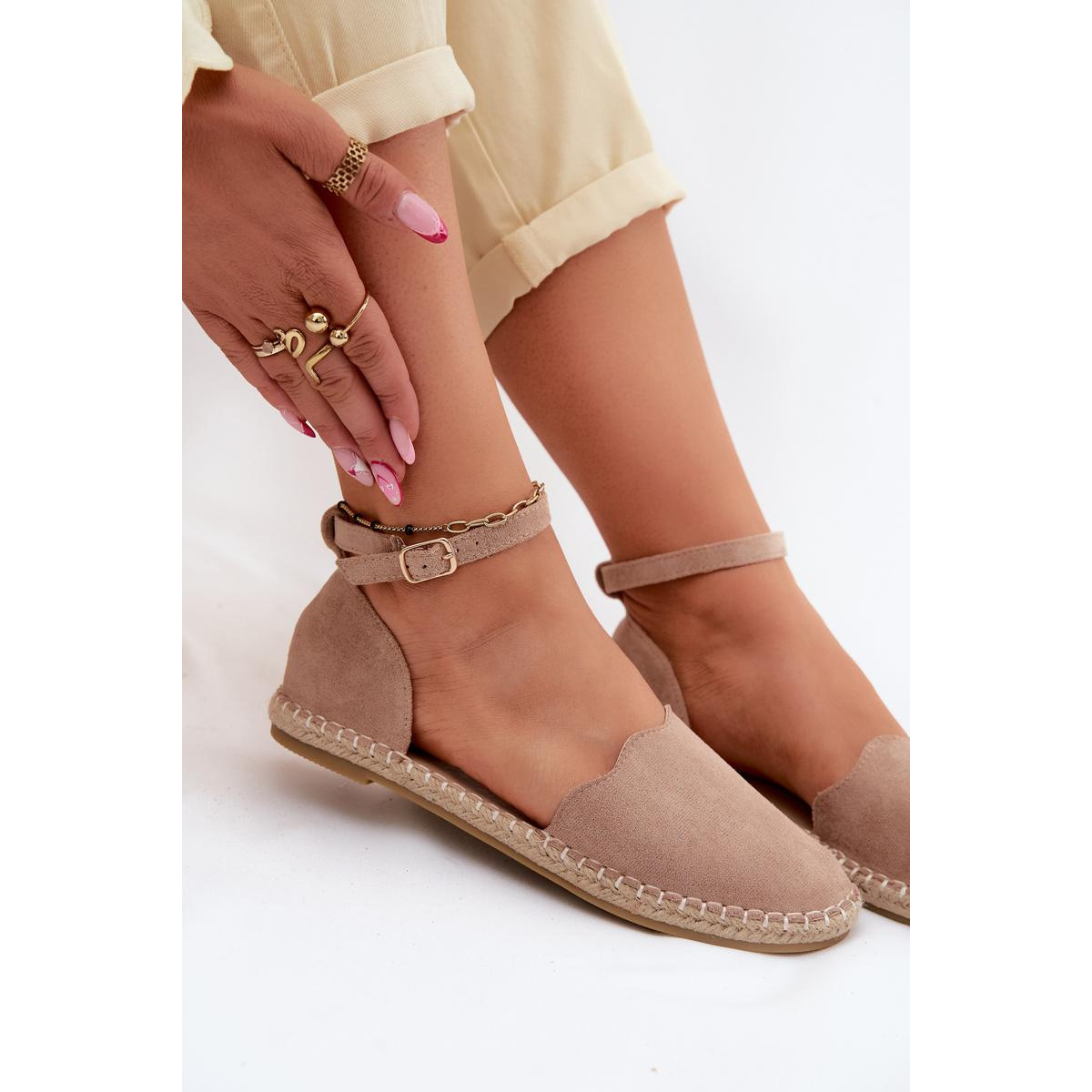 Dámske Espadrily Z Umelého Semišu Vinceza 23-34594 Béžové