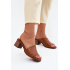 Kožené Dámske Sandále Na Opätku Maciejka E7395-29 Camel - Odtiene hnedej a béžovej
