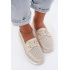 Otváracie slip-on topánky z prírodnej kože Artiker 58C0478 Béžové
