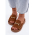 Dámske semišové šľapky Inblu TF0002KU Camel - Odtiene hnedej a béžovej
