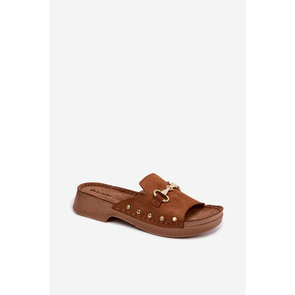 Dámske semišové šľapky Inblu TF0002KU Camel - Odtiene hnedej a béžovej