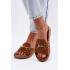Dámske semišové šľapky Inblu TF0002KU Camel - Odtiene hnedej a béžovej