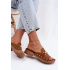 Dámske semišové šľapky Inblu TF0002KU Camel - Odtiene hnedej a béžovej