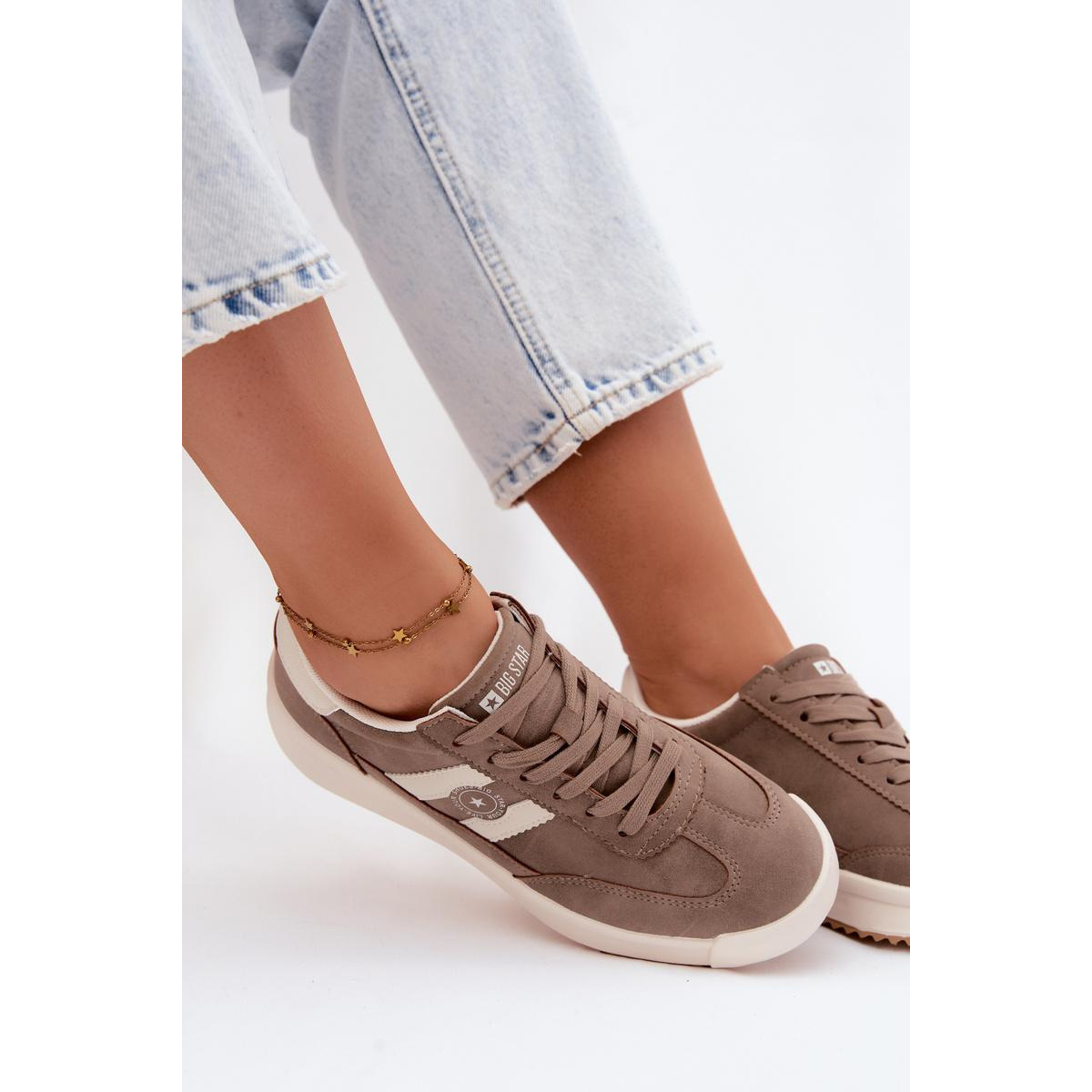 Dámske Športové Topánky Sneakers Big Star UU274025 Tmavá Béžová - Béžová