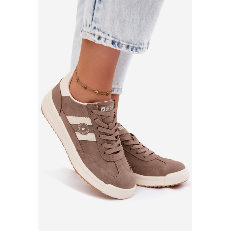 Dámske Športové Topánky Sneakers Big Star UU274025 Tmavá Béžová - Béžová