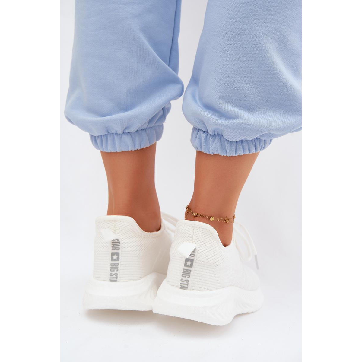 Ľahké Slip-On Dámske Športové Topánky Materiál Big Star UU274056 Biele - Biela