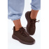 Ľahké Dámske Slip-On Športové Topánky Textilné Big Star UU274055 Čokoládové - Odtiene hnedej a béžovej