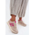 Dámske Športové Tenisky Sneakers Z Prírodného Semišu Béžové Lovey - Béžová