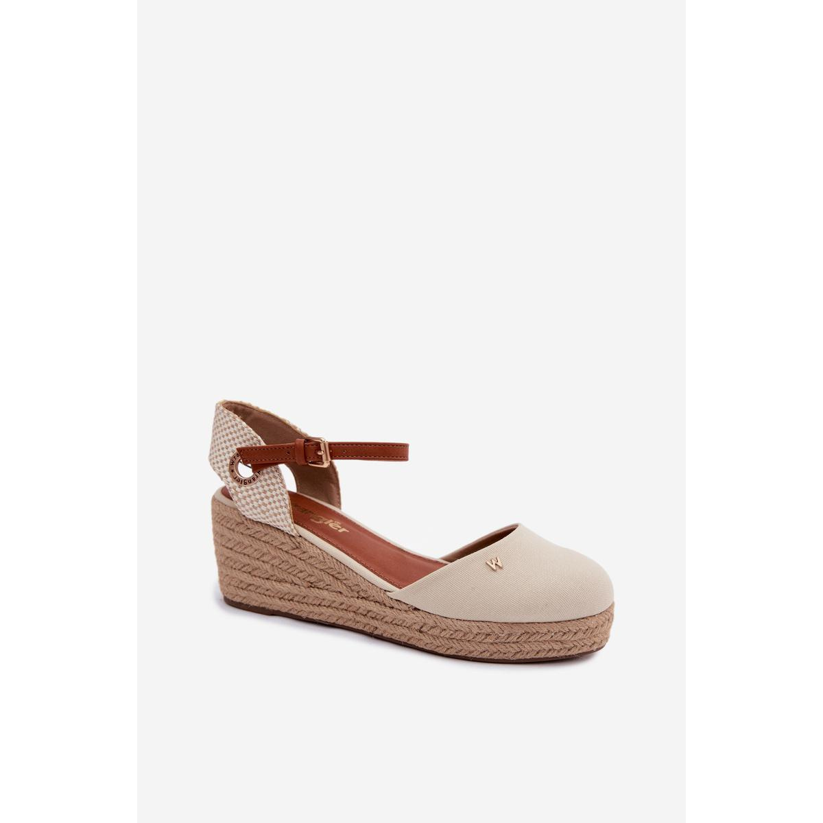 Dámske Espadrille Sandále na Päty Wrangler 20261087-99Q Béžové - Béžová