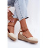 Dámske Espadrille Sandále na Päty Wrangler 20261087-99Q Béžové - Béžová