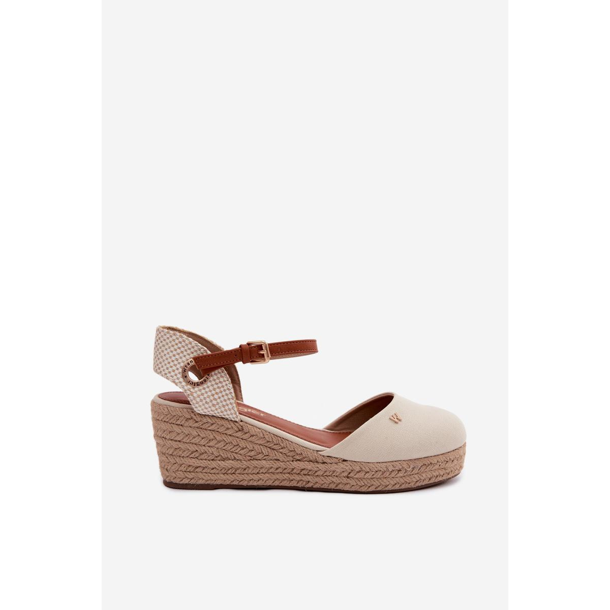 Dámske Espadrille Sandále na Päty Wrangler 20261087-99Q Béžové - Béžová