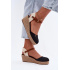 Dámske Espadrille Sandále na Opätku Wrangler 20261087-25Y Čierne - Čierna