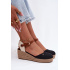 Dámske Espadrille Sandále na Opätku Wrangler 20261087-25Y Čierne - Čierna